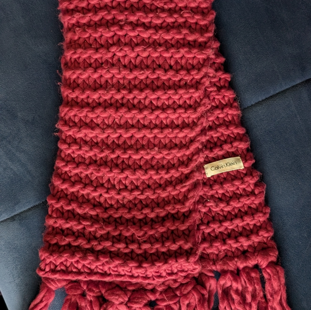 Pink Calvin Klein Chunky Scarf
